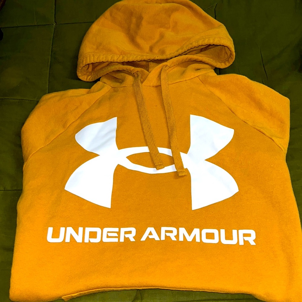 Yellow under armor hoodie